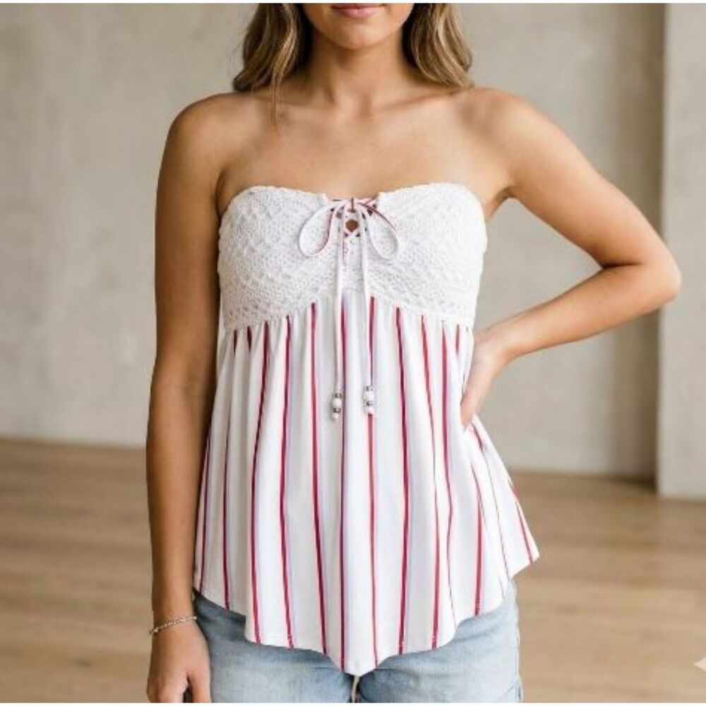 NEW STOCK No Bo Women XXL Crochet Bra Top Stretch Cooling Soft Tie Around Neck